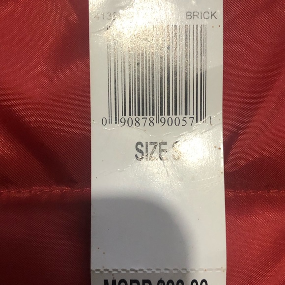 NWT Timberland mens Down Puffer Jacket size S Brick Red Stitched Tree logo - Picture 15 of 16